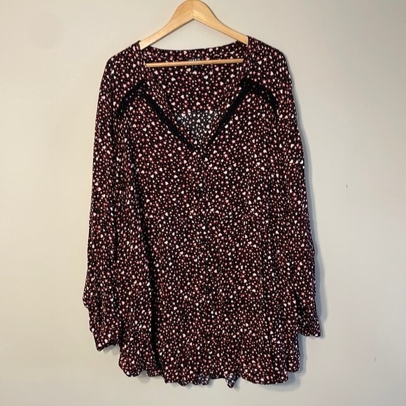 Torrid Emma Babydoll Rayon Slub Lace Trim Tunic Top 6X - Picture 7 of 15